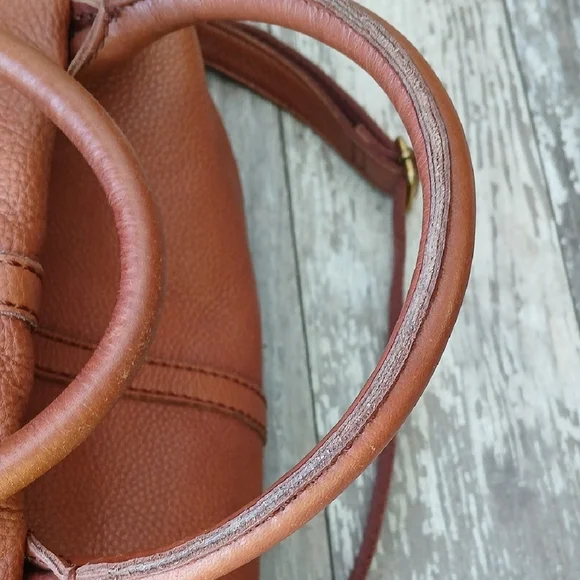 Fossil Tan Leather Satchel - Picture 2 of 16